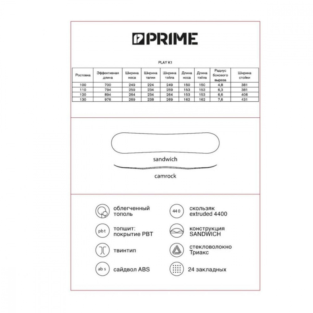 Сноуборд Prime /23-24/ Kids play Сноуборд Prime /23-24/ Kids play